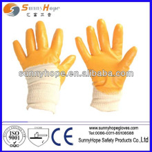 Nitrile jaune recouvert de poignet en tricot